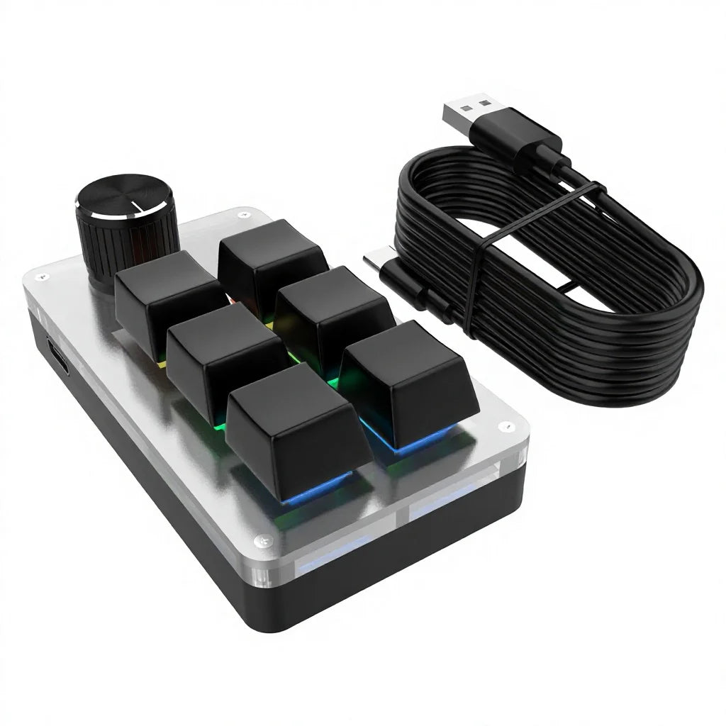 6-key RGB mechanical macro keypad