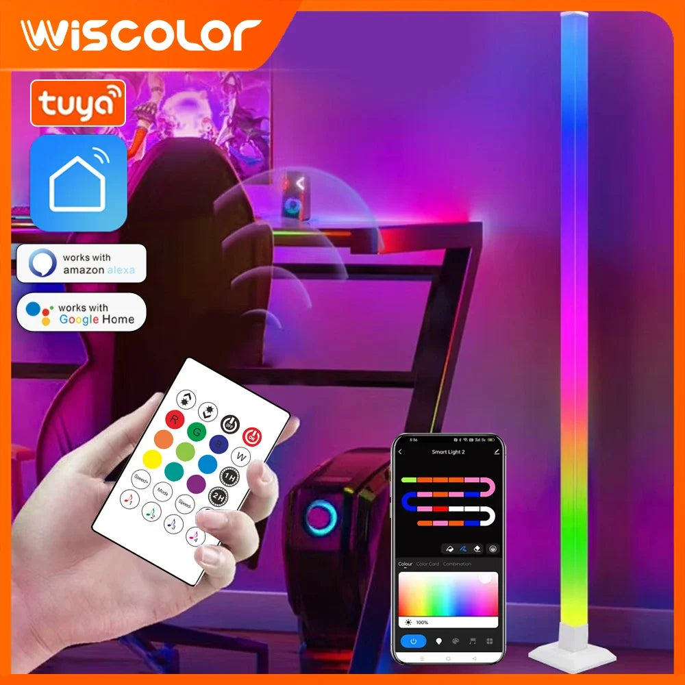 Smart RGB corner LED floor lamp