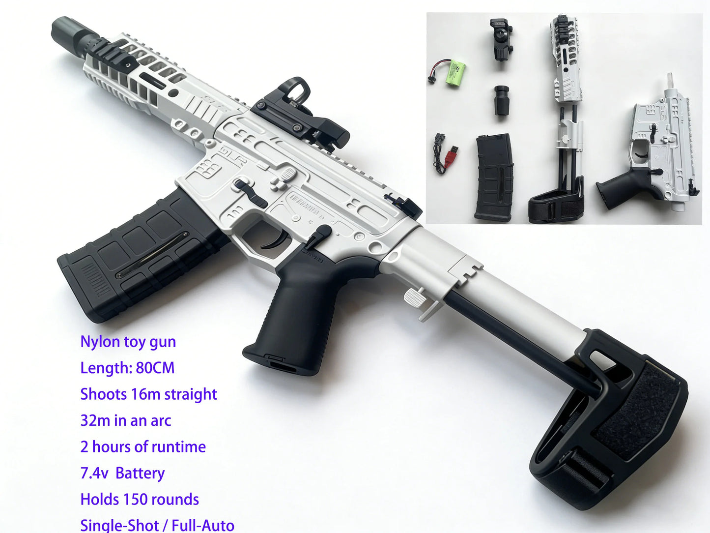 SLR Gel Blaster-White