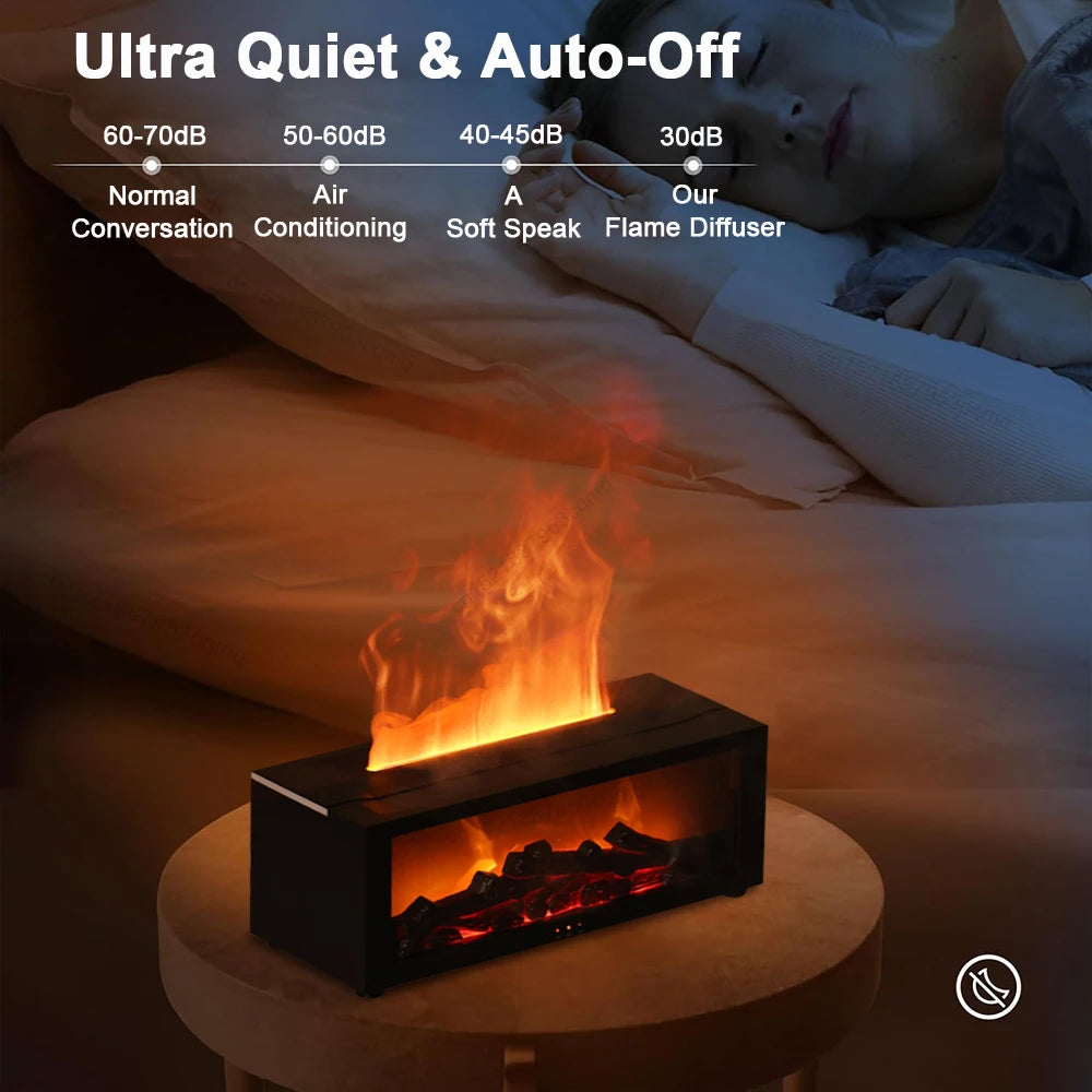 Flame aroma diffuser fireplace humidifier – view 4