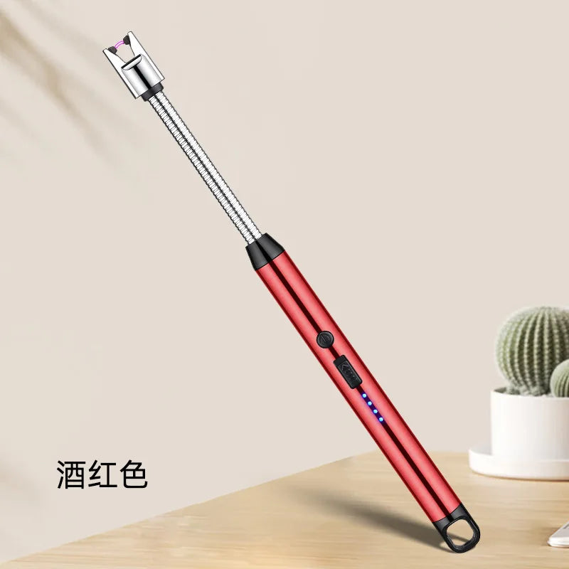 Windproof USB arc lighter in red – view 5
